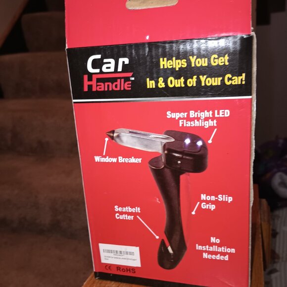 NEW Car Handle Cane Standing Support Window Breaker Seat Belt Cutter Fla… - Picture 7 of 8